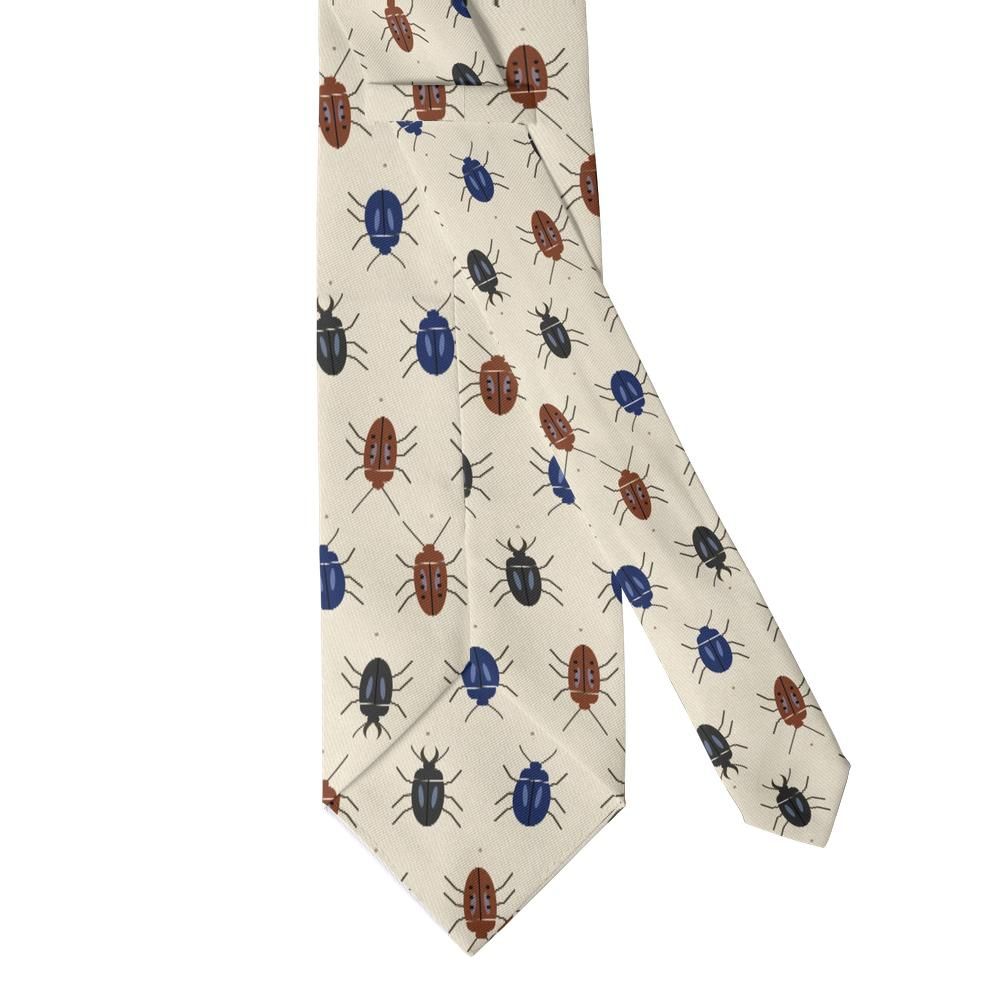 Daa - Cream & Navy Beetle Tie – Naturalist’s Field Notes