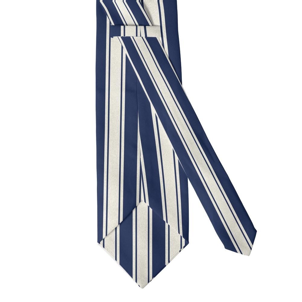 Bethlen - Navy & Cream Butcher Stripe Tie – Market Morning