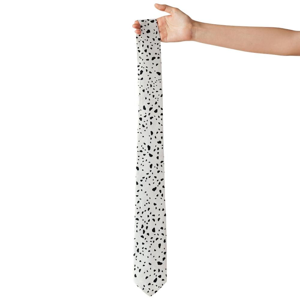 Munthe - White & Black Dalmatian Spot Tie – Classic Spotted Charm
