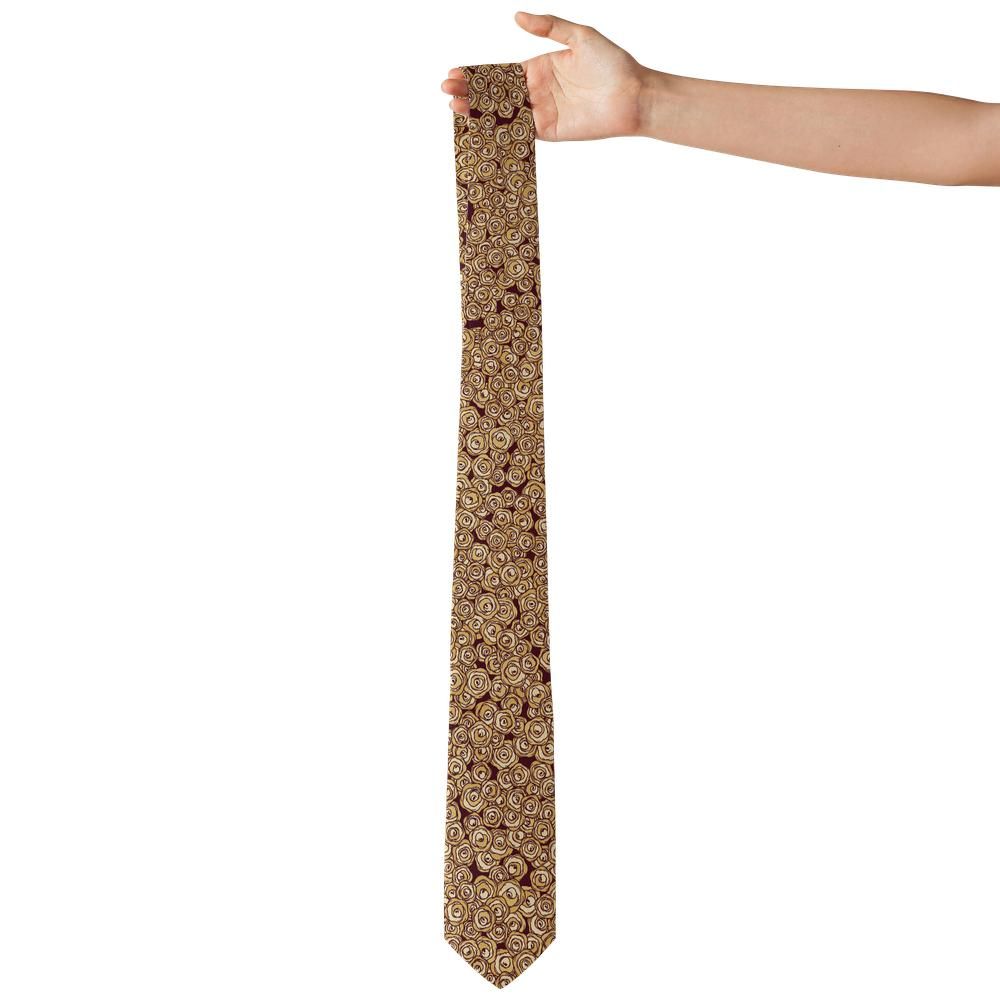 Rosenorn - Gold & Burgundy Line Rose Tie – Gilded Bloom