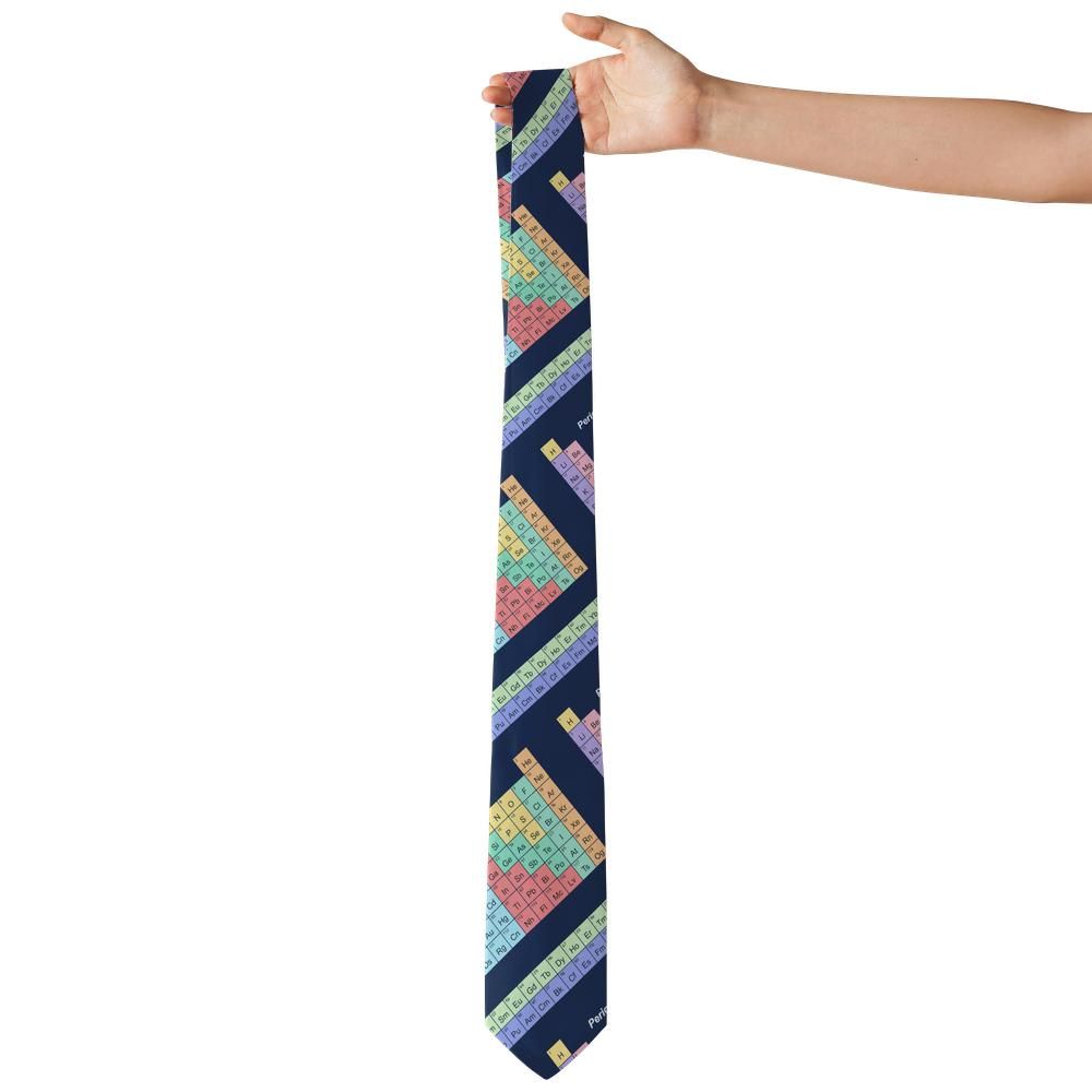 Knuth - Navy & Pastel Periodic Table Tie – Lab Night