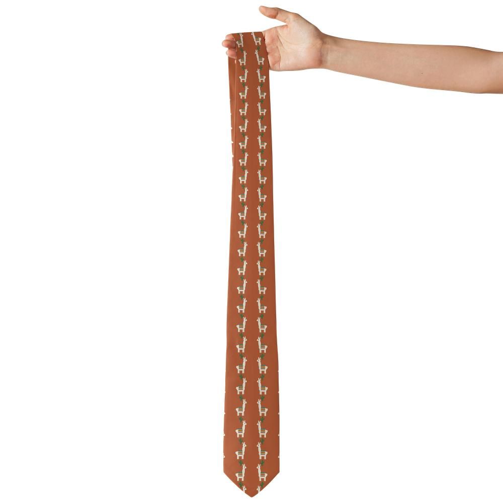 Erbach - Terracotta & Cream Llama Tie – Andean Trail