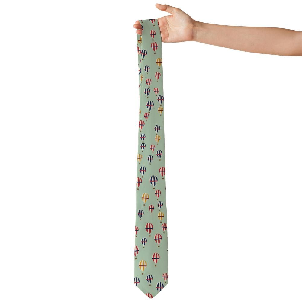 Thun - Sage Hot Air Balloon Tie – Countryside Drift