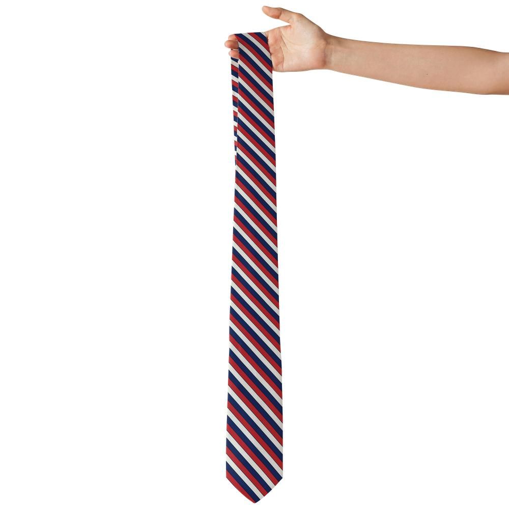 Mörner - Navy, White & Red Tricolour Stripe Tie – Regatta Day