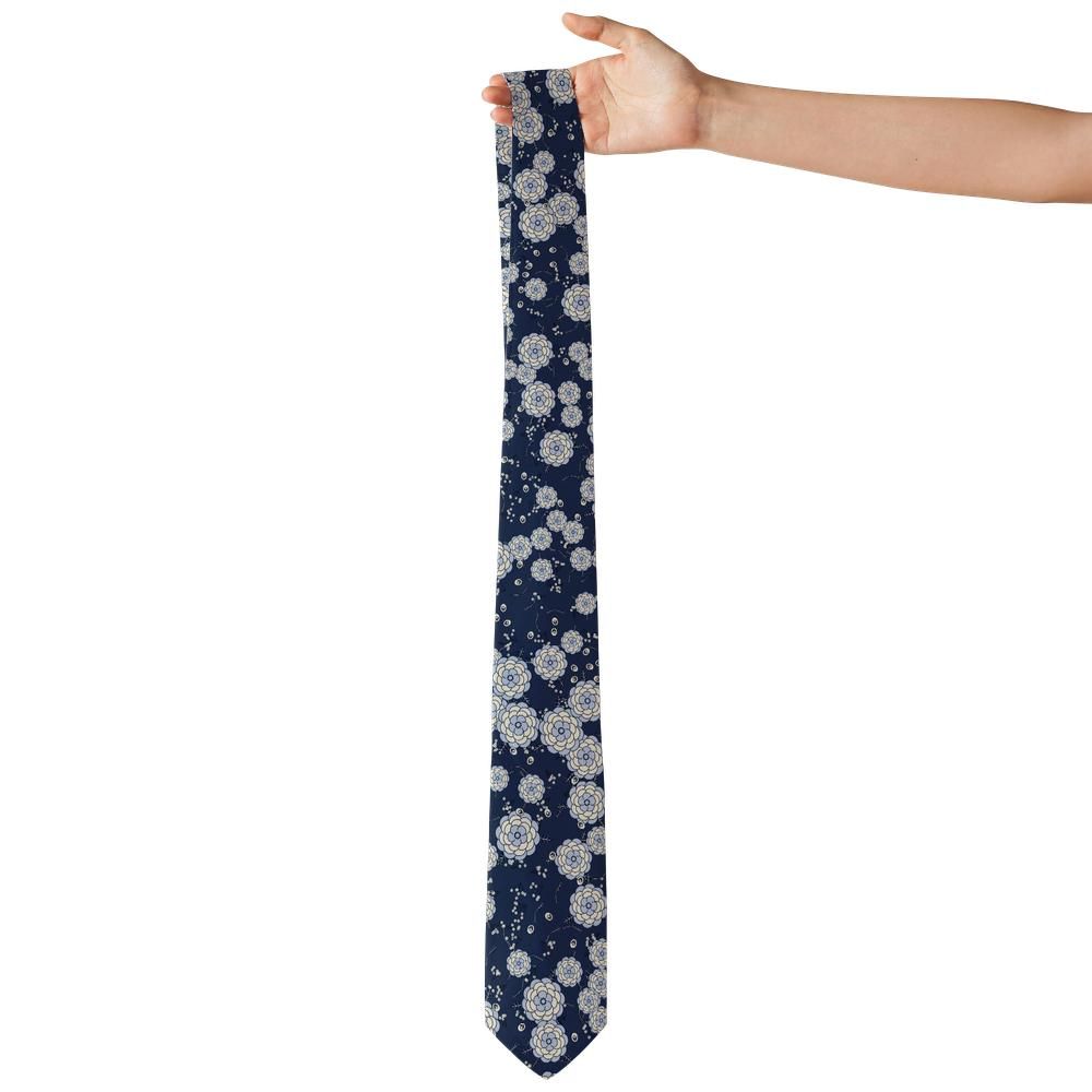 Bentinck - Navy & Ivory Vintage Peony Tie – Heirloom Garden