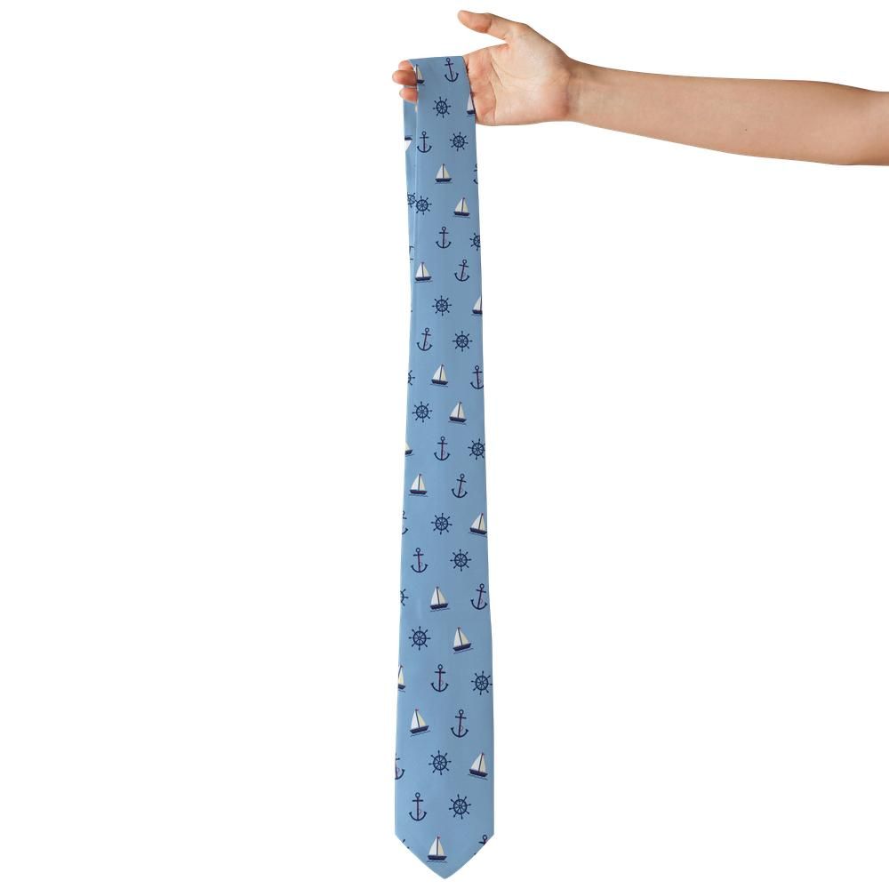 Zierotin - Sky & Navy Nautical Tie – Coastal Breeze
