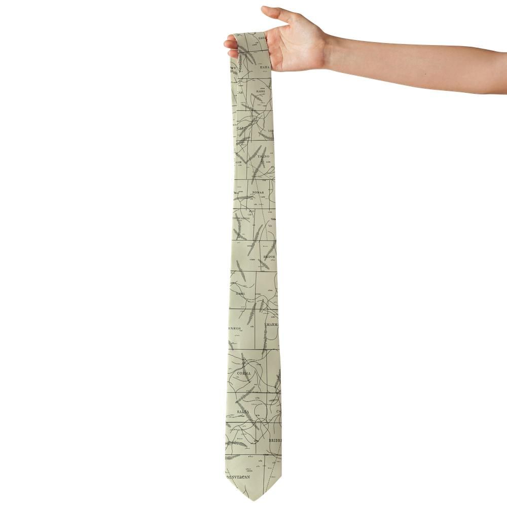 Brockenhuus - Cream & Black Vintage Map Tie – Explorer’s Atlas