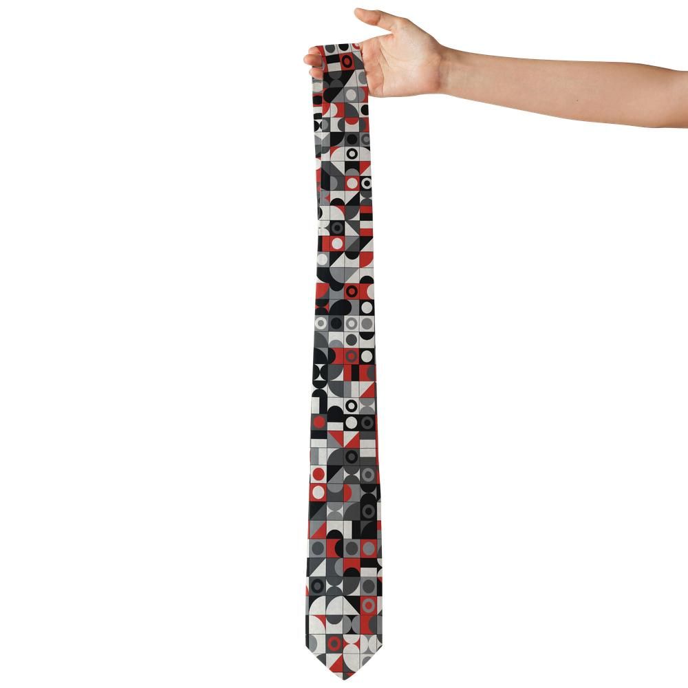 Dyre - Black & Red Bauhaus Tie – Graphic Gallery Night