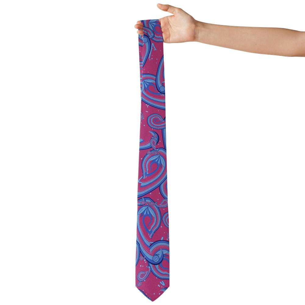 Colloredo - Fuchsia & Cornflower Stippled Paisley Tie – Salzburg Carnival