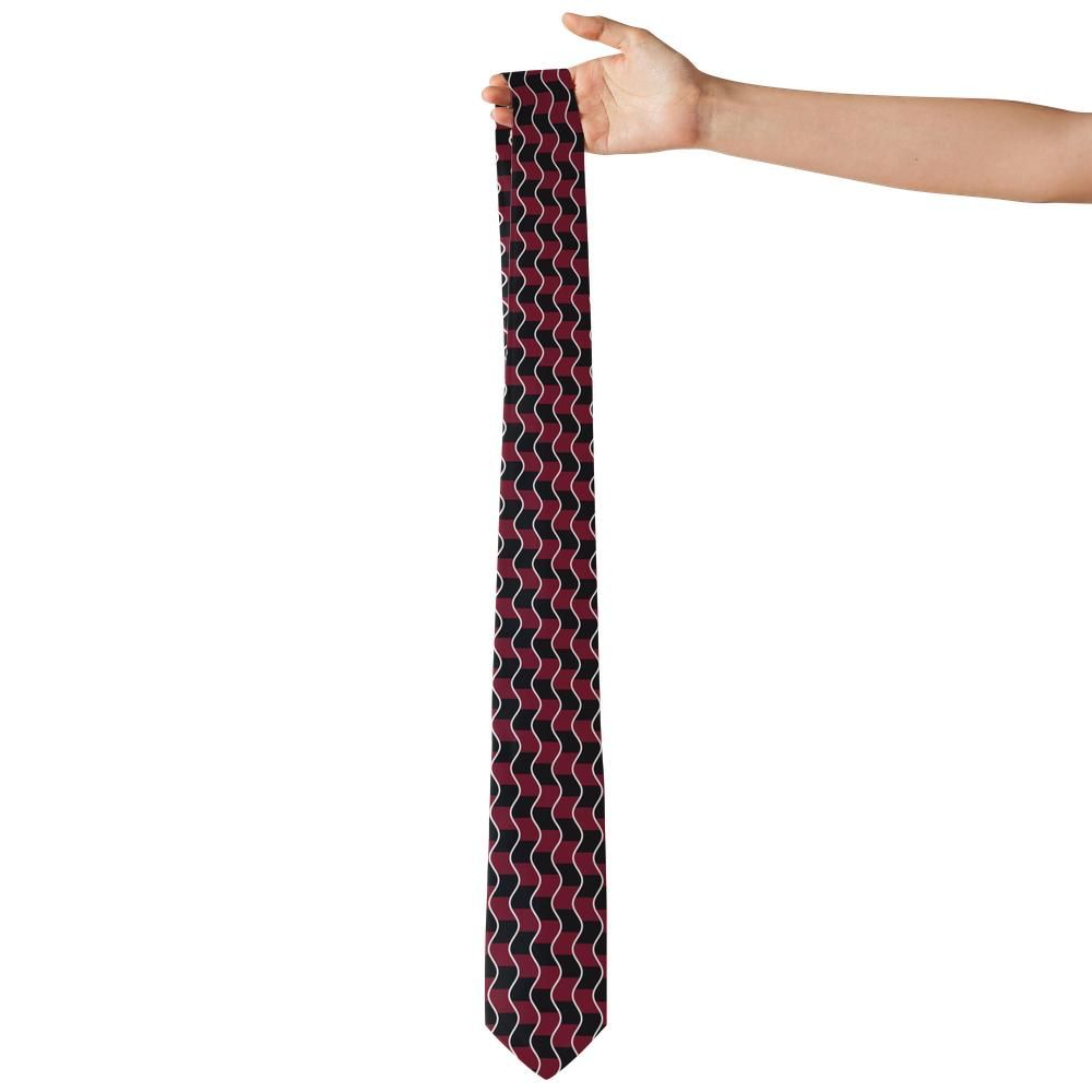 Andrassy - Burgundy & Black Ripple Wave Tie – Velvet Boulevard
