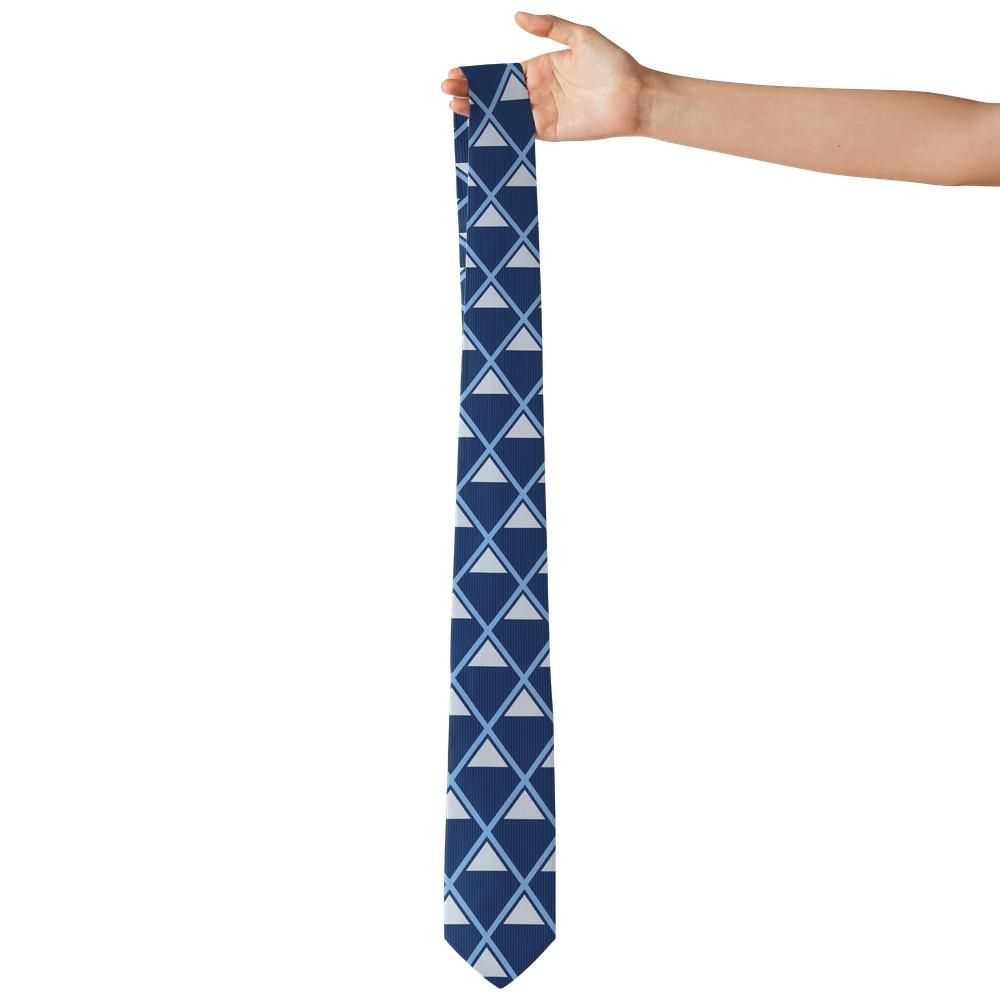 Ossolinski - Navy & Sky Triangle Geometric Tie – Baltic Morning