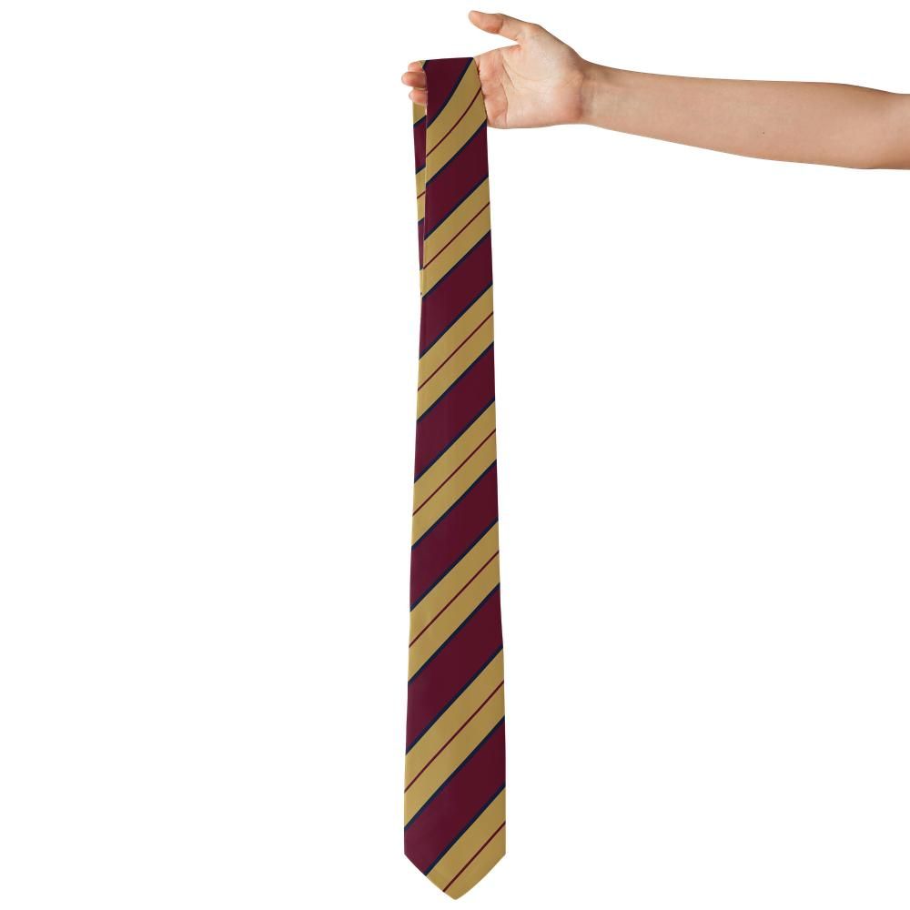 Villeroy - Burgundy & Gold Regimental Stripe Tie – Heritage Stripes with Ceremonial Glow