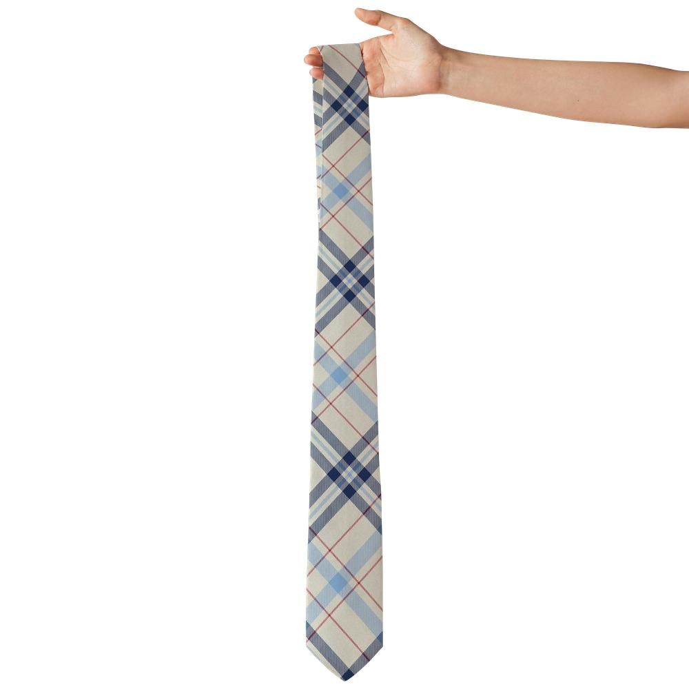 Fiennes - Ivory & Navy Archive Check Tie – Riviera Club