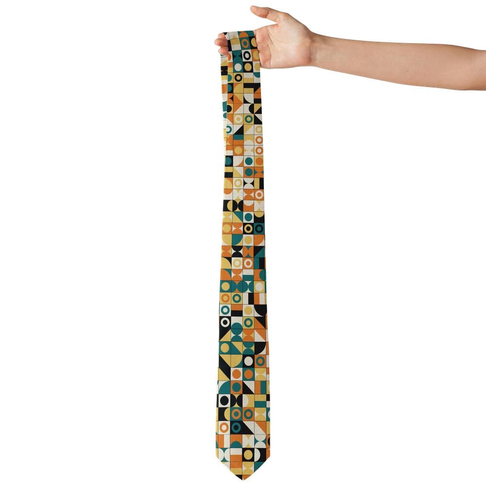 Dyre - Teal & Orange Bauhaus Tie – Weimar Workshop