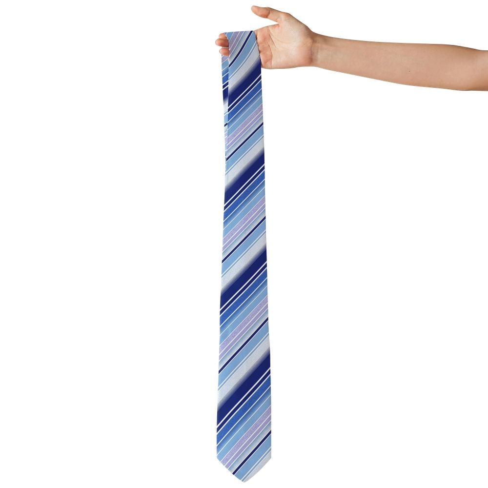 Kinsky - Navy, Sky & Lavender Satin Stripe Tie – Riviera Morning