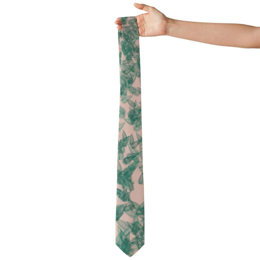 Kaas - Blush & Teal Palm Frond Tie – Tropical Shade