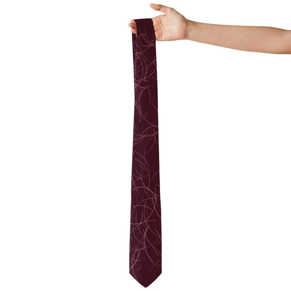 Plessen - Burgundy & Rose Arc Line Tie – Velvet Motion