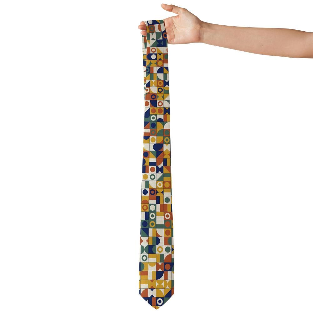 Dyre - Navy & Mustard Bauhaus Tie – Mid-Century Studio