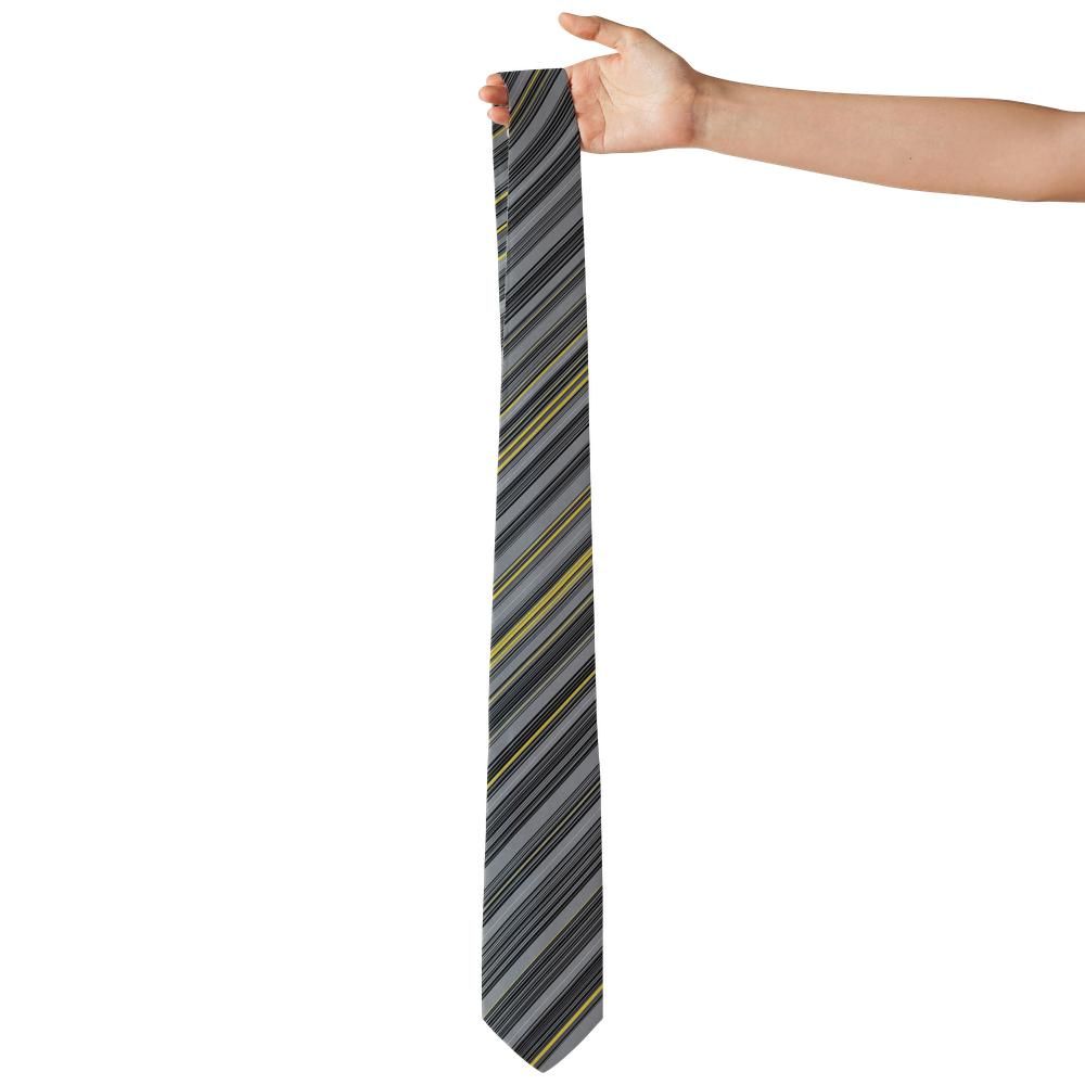 Gyldenlove - Grey & Yellow Barcode Stripe Tie – Urban Pulse