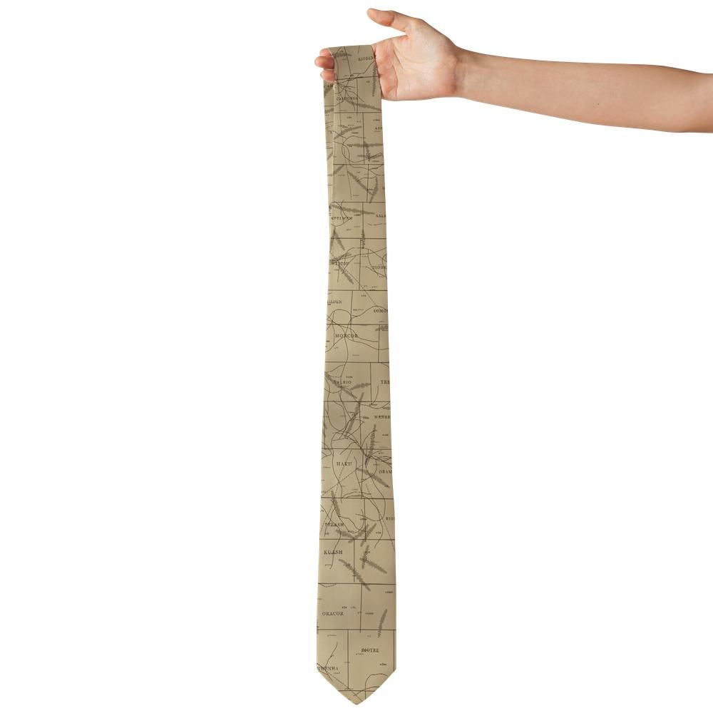 Brockenhuus - Sepia & Brown Vintage Map Tie – Old Frontier