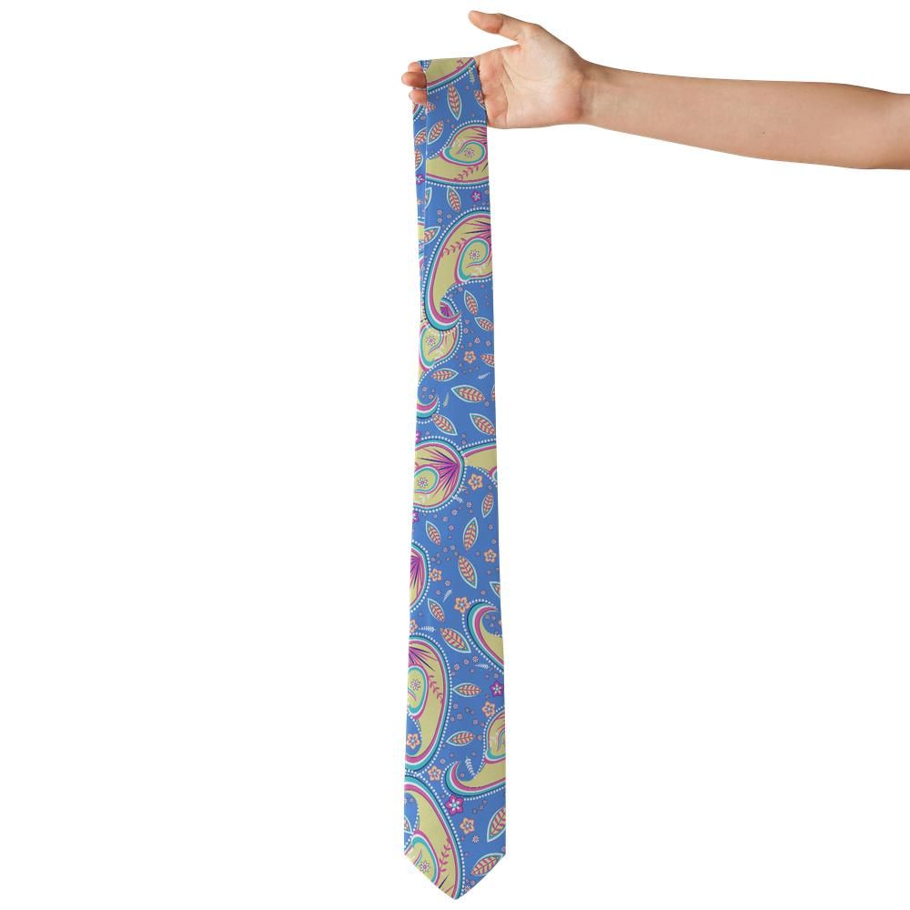 Zichy - Cornflower & Lemon Fern Paisley Tie – Danube Spring