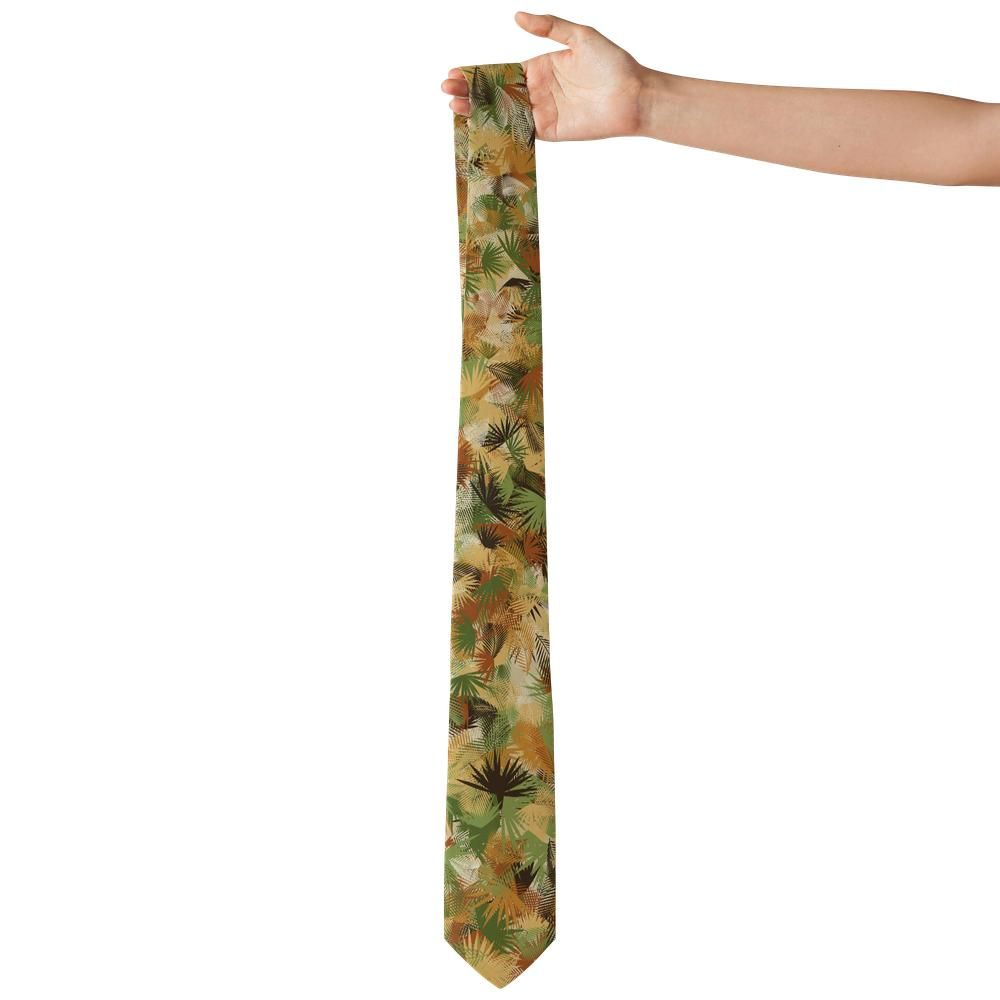 Podebusk - Olive & Rust Jungle Leaf Tie – Savanna Shade