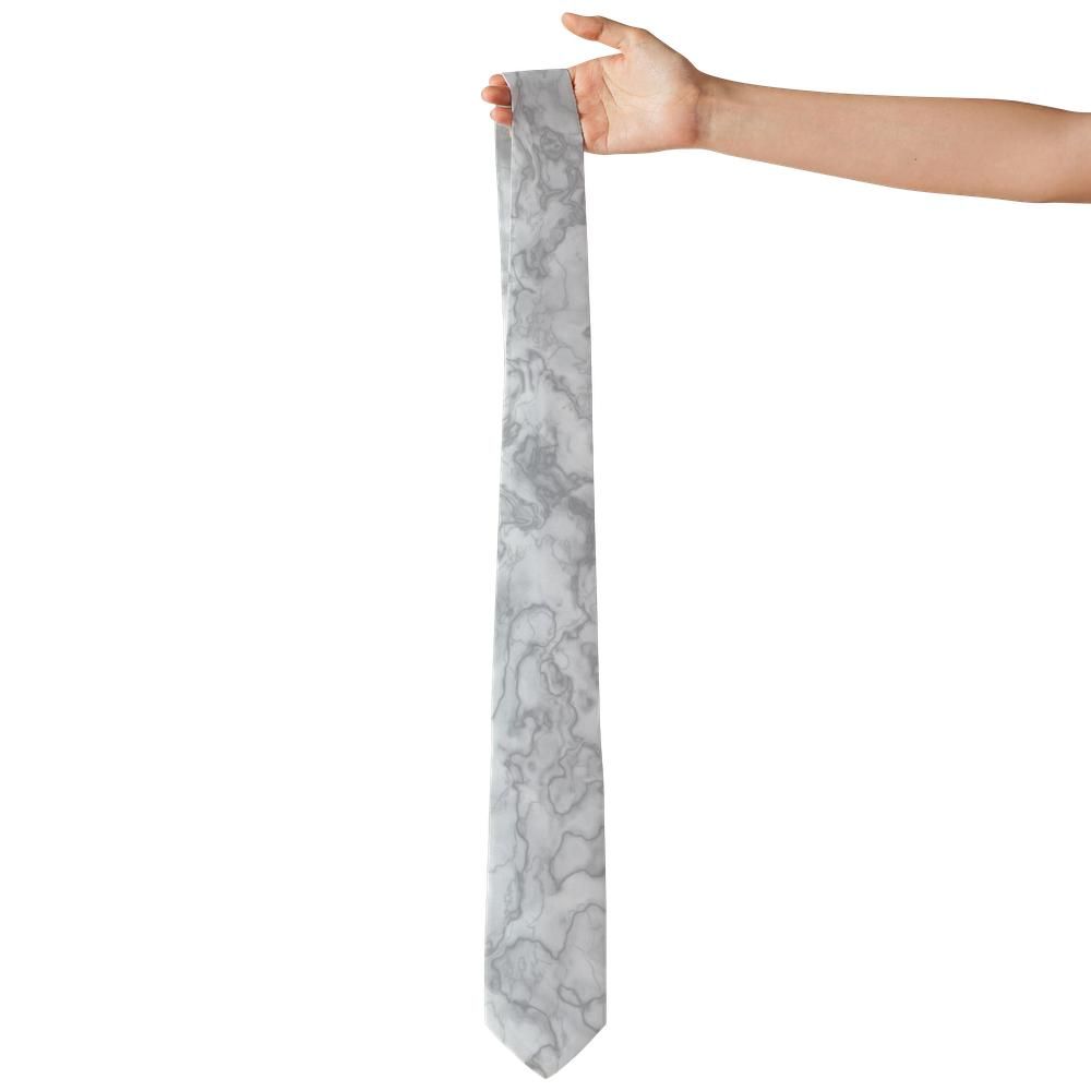 Gyldencrone - White & Grey Marble Tie – Carrara Stone