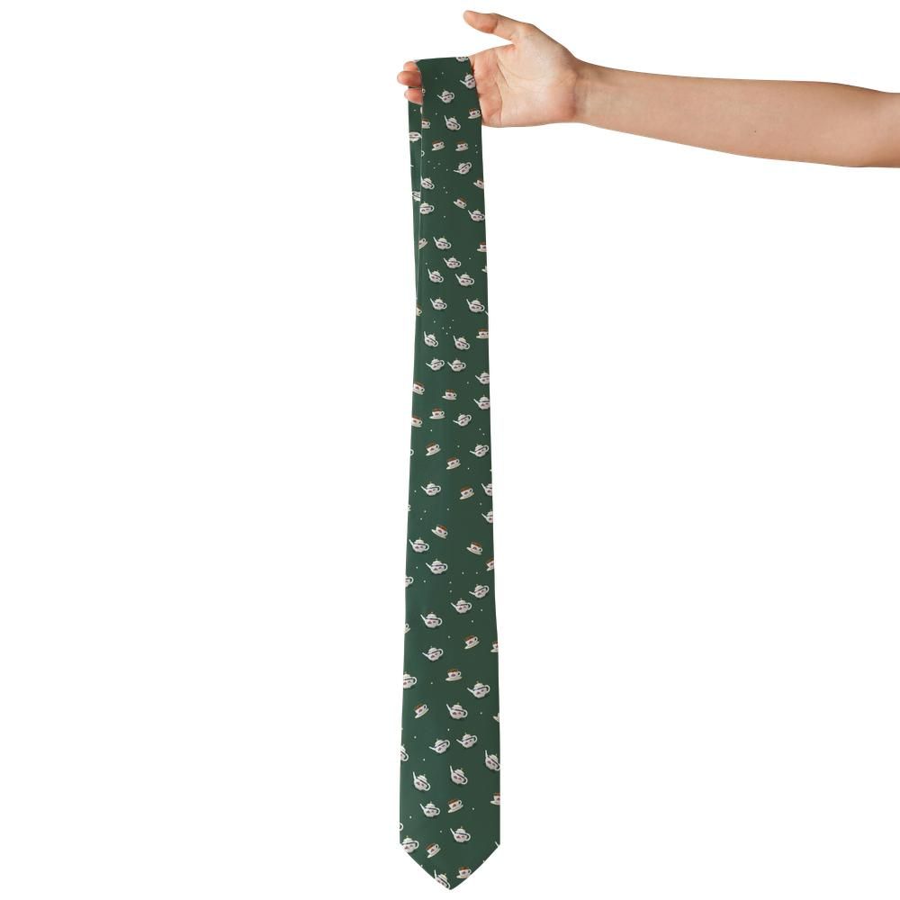 Rzewuski - Sage Green Teapot Tie – Floral China for a Garden Tea Party