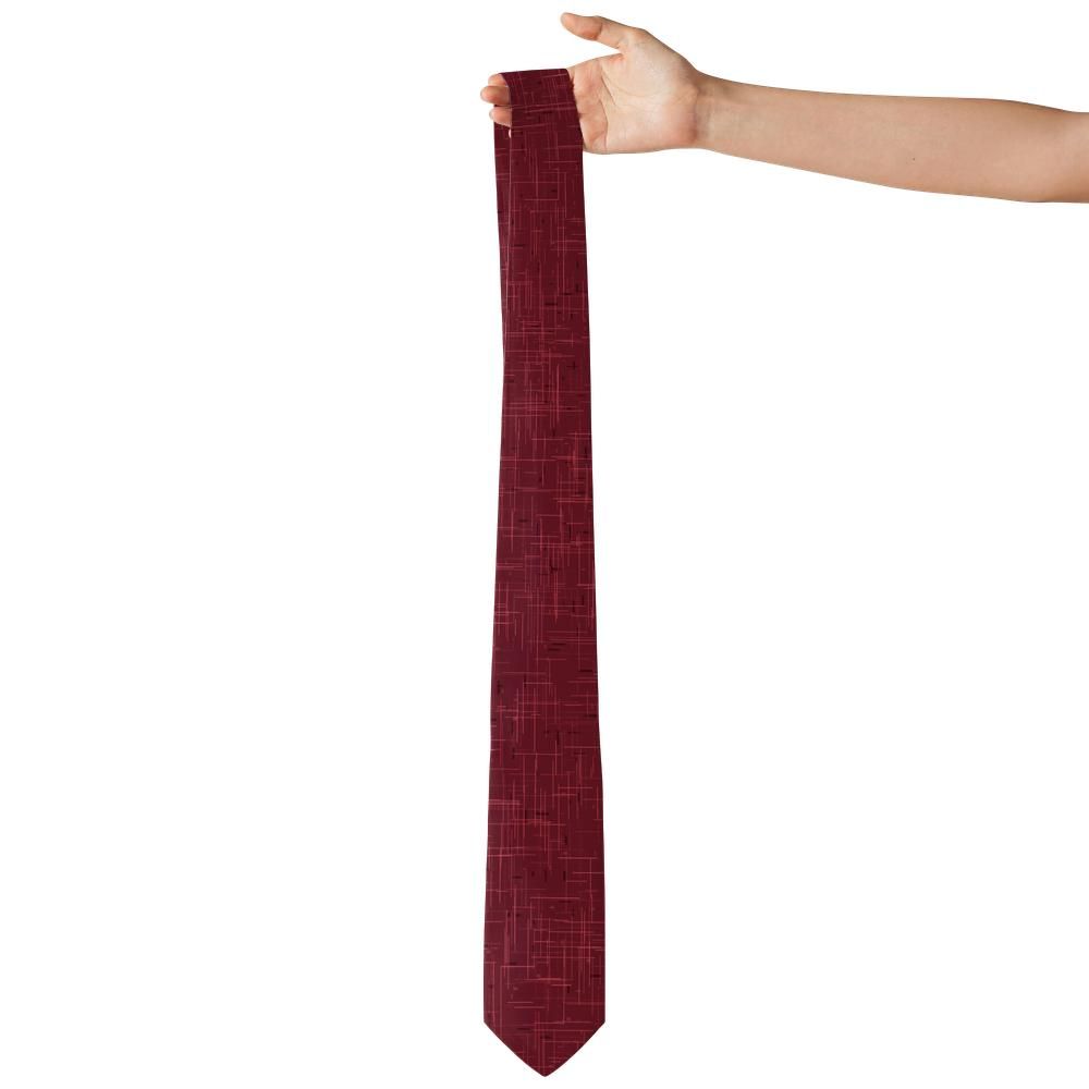 Bramber - Burgundy Textured Plaid Tie – Ember Grid