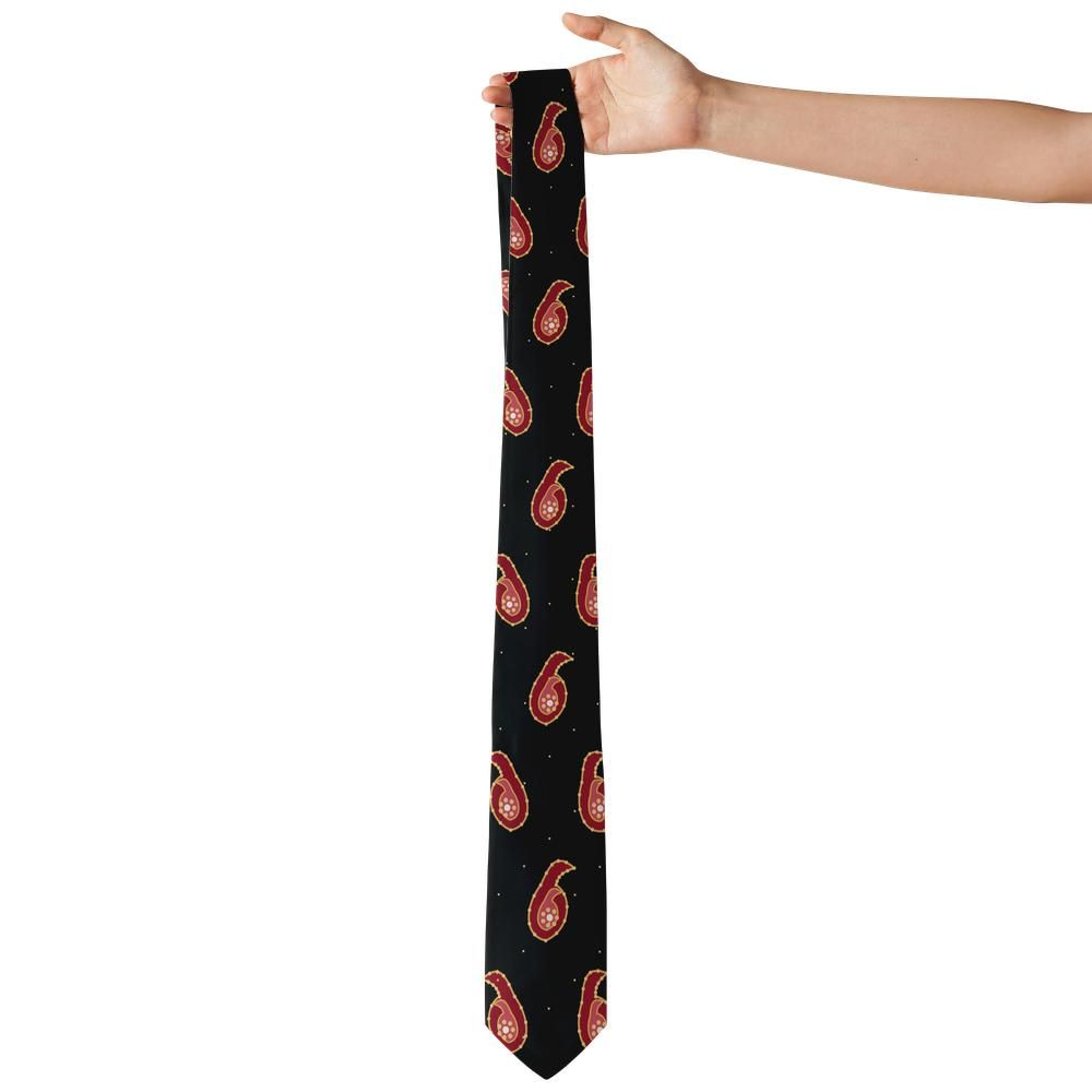 Grimani - Black & Crimson Grand Boteh Tie – Masquerade Night