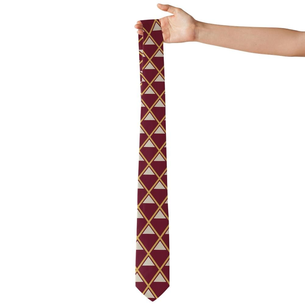Ossolinski - Burgundy & Gold Triangle Geometric Tie – Royal Chamber