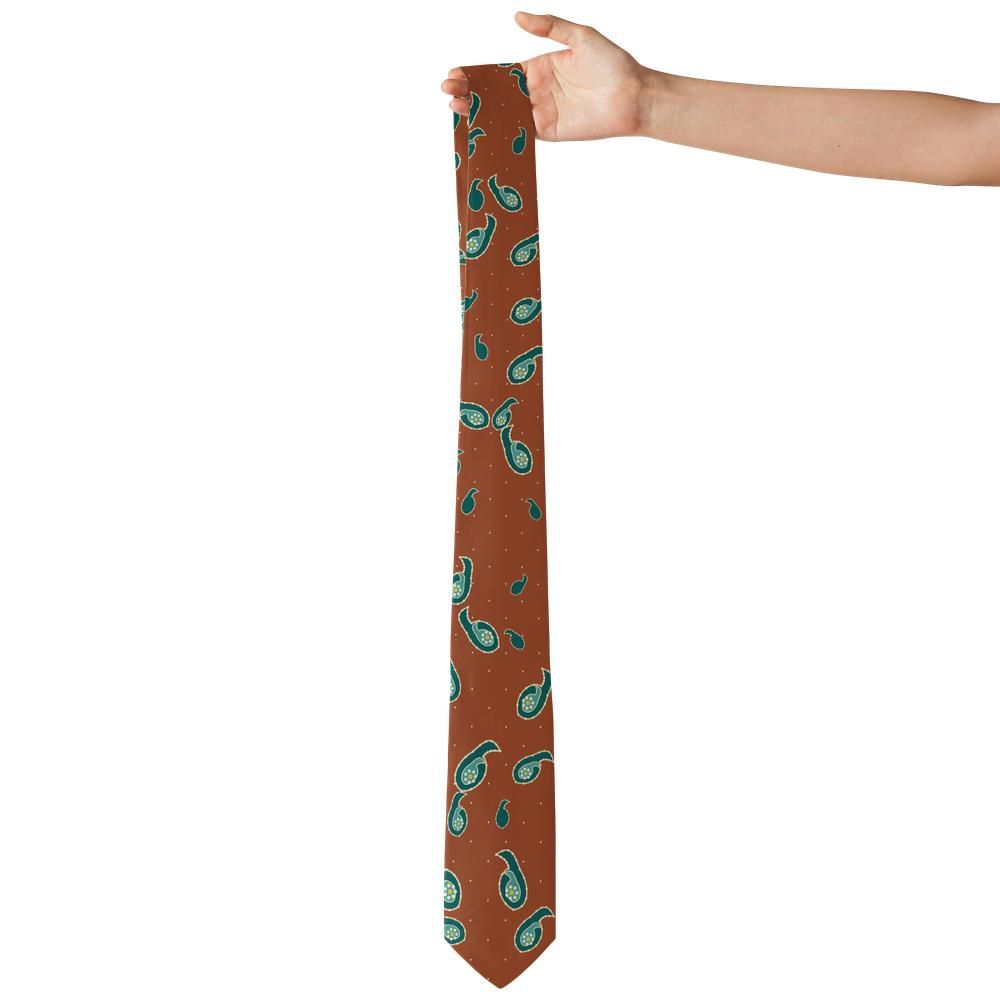 Cornaro - Terracotta & Teal Bohemian Paisley Tie – Free Spirit
