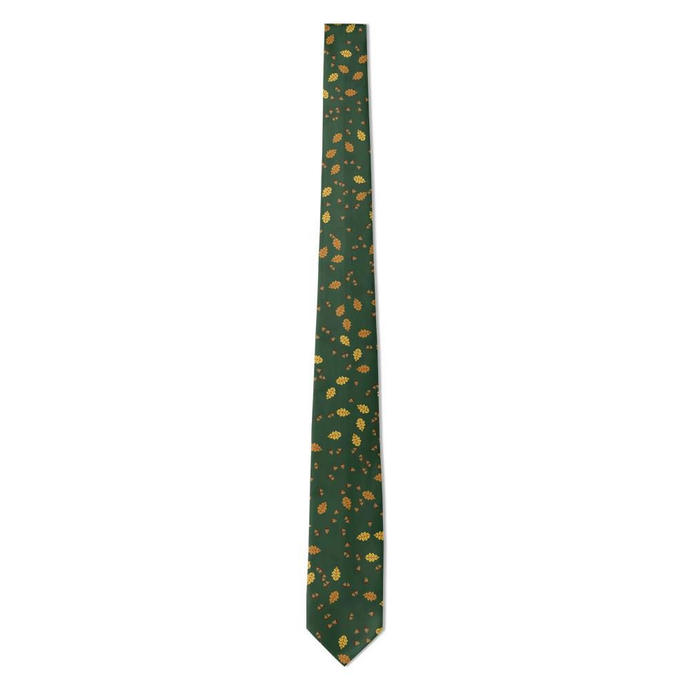 Goye - Green & Gold Acorn & Oak Tie – Country Estate Autumn