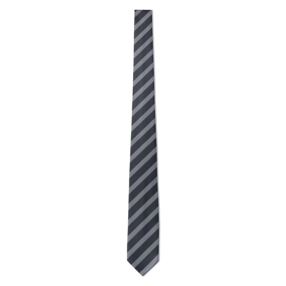Aubusson - Charcoal & Grey Striped Tie – Executive Minimal