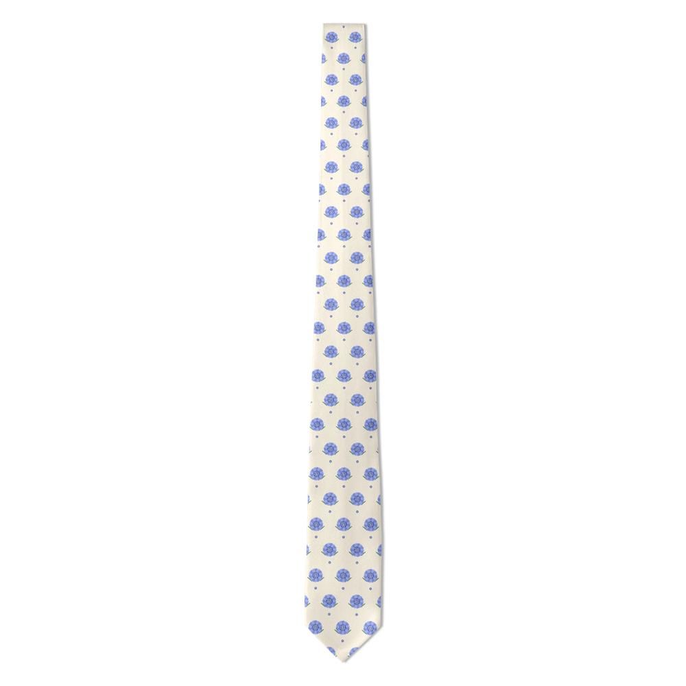 Ledebur - Cream & Blue Scabious Tie – Meadow Edge