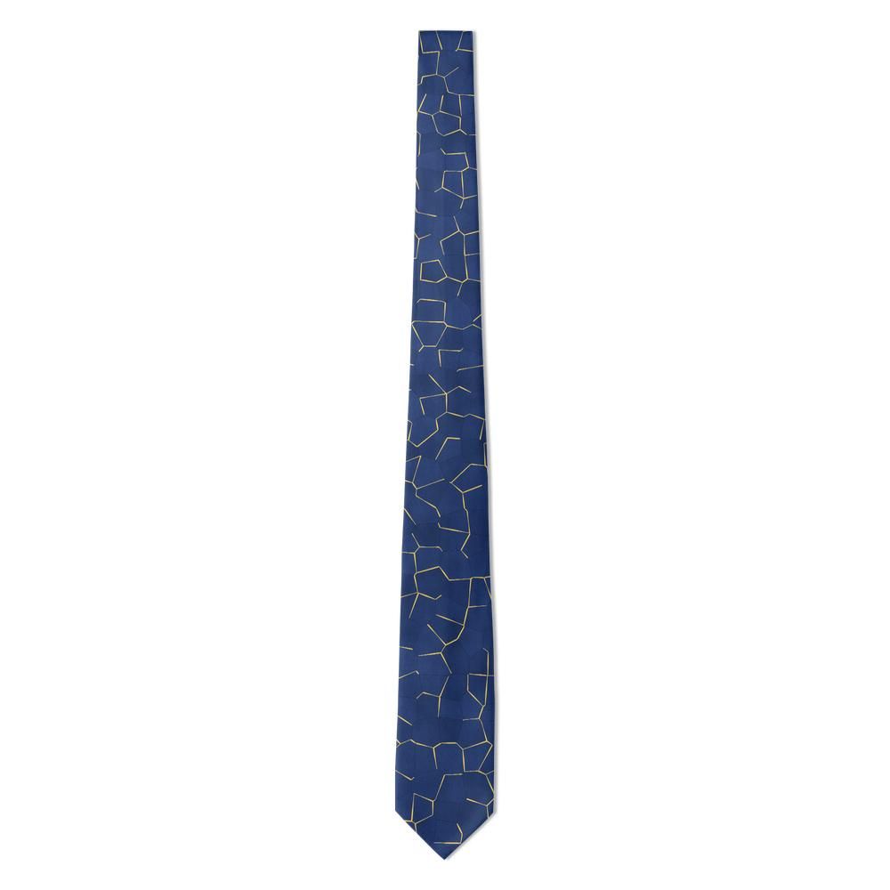 Levetzau - Navy & Gold Kintsugi Tie – Midnight Mend