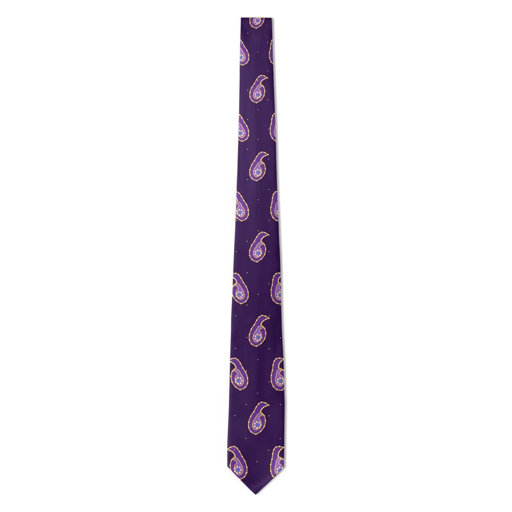 Grimani - Purple & Gold Grand Boteh Tie – Palazzo Grandeur