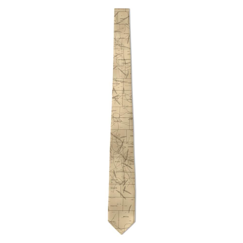 Brockenhuus - Sepia & Brown Vintage Map Tie – Old Frontier