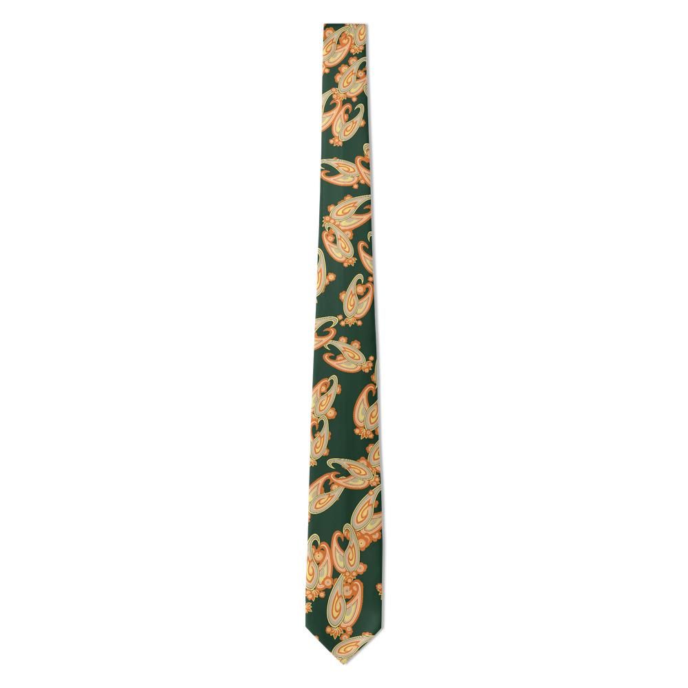 Martinengo - Forest & Amber Crowned Paisley Tie – Lombard Autumn
