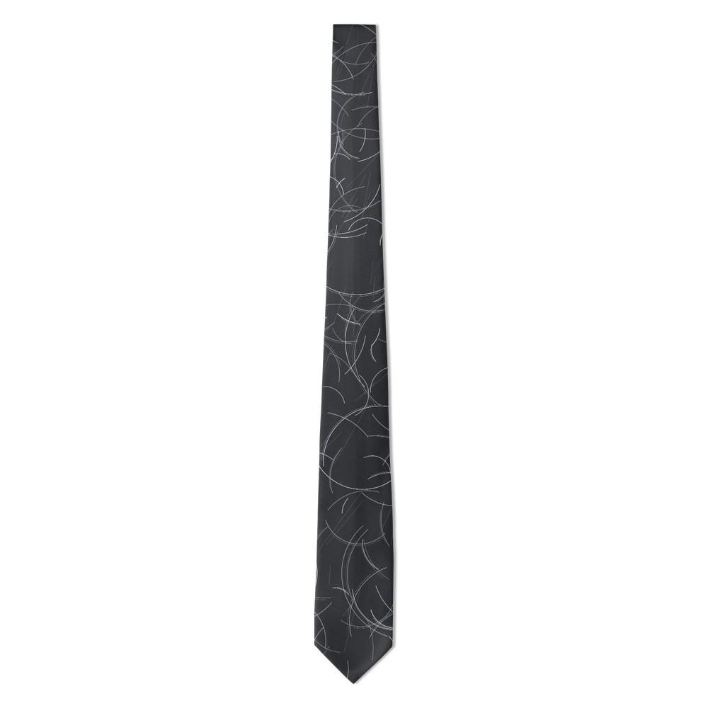 Plessen - Charcoal & Silver Arc Line Tie – Steel Motion
