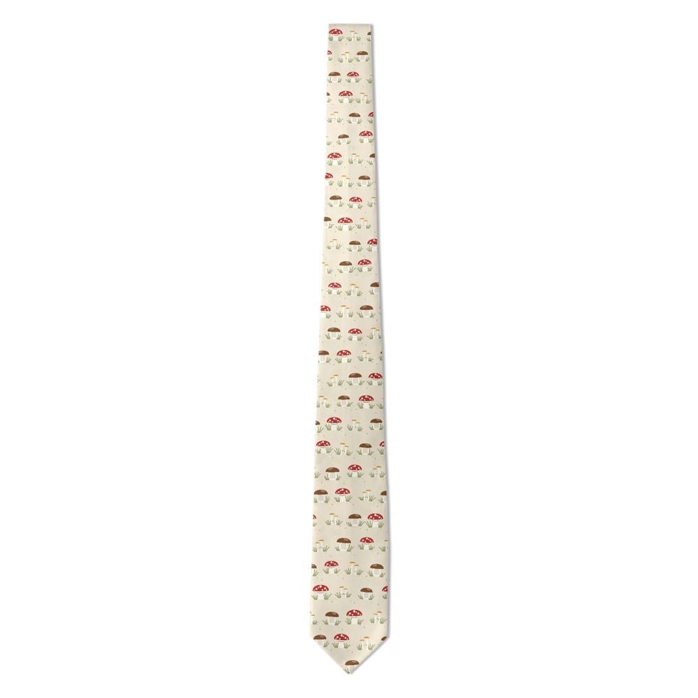 Hvitfeldt - Cream & Red Mushroom Tie – Cottage Forest Floor