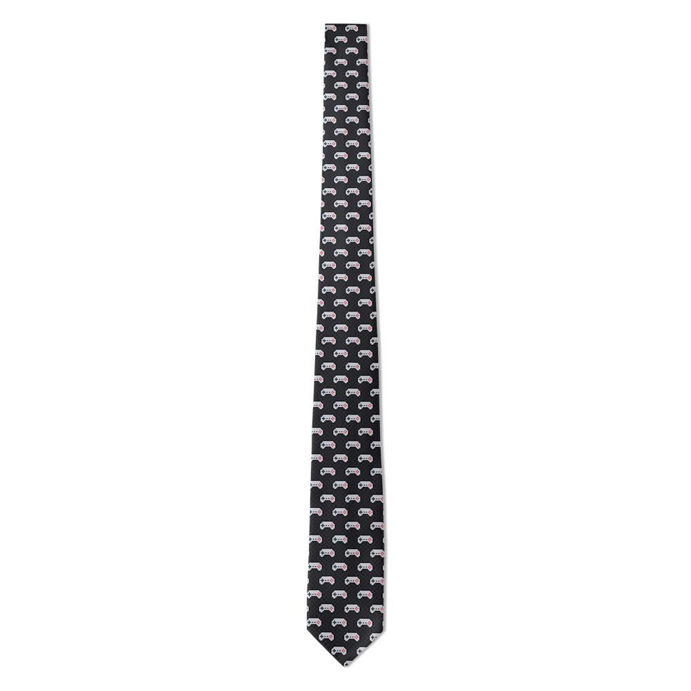 Ordelaffi - Black & Grey Pixel Gamepad Tie – Game Night