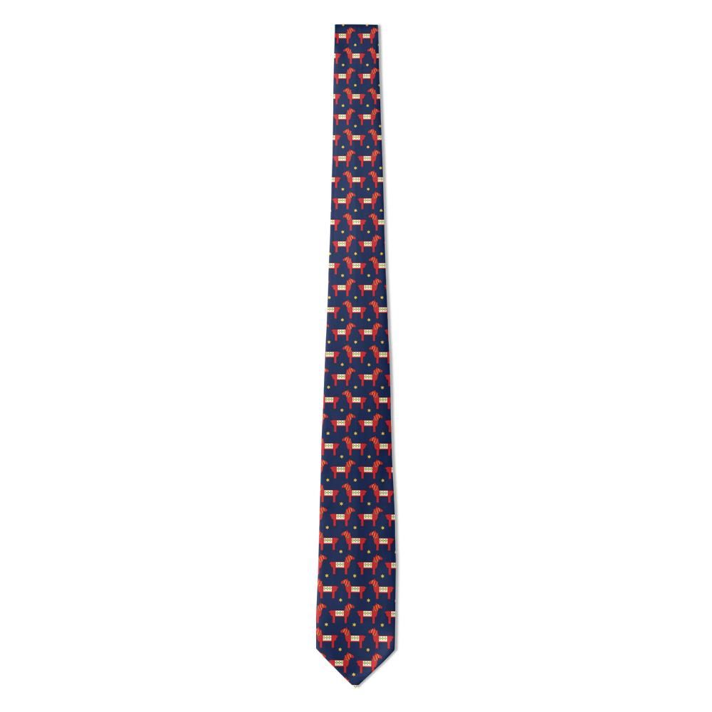 Bryske - Red & Navy Dala Horse Tie – Midwinter Stable