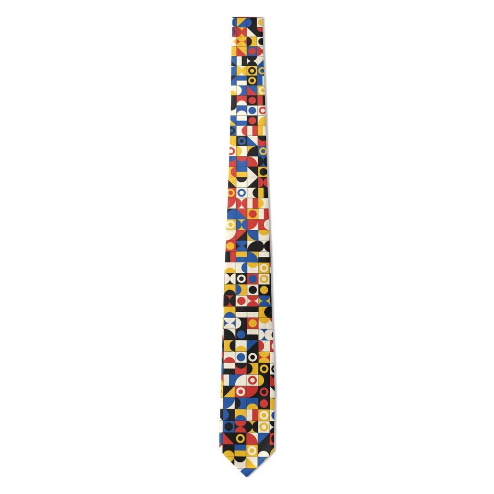 Dyre - Red, Blue & Yellow Bauhaus Tie – Modernist Primary Blocks