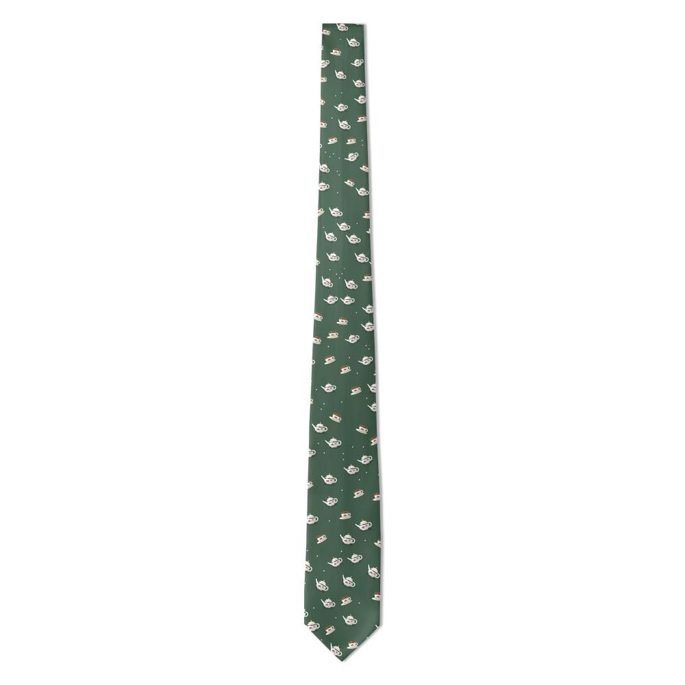 Rzewuski - Sage Green Teapot Tie – Floral China for a Garden Tea Party