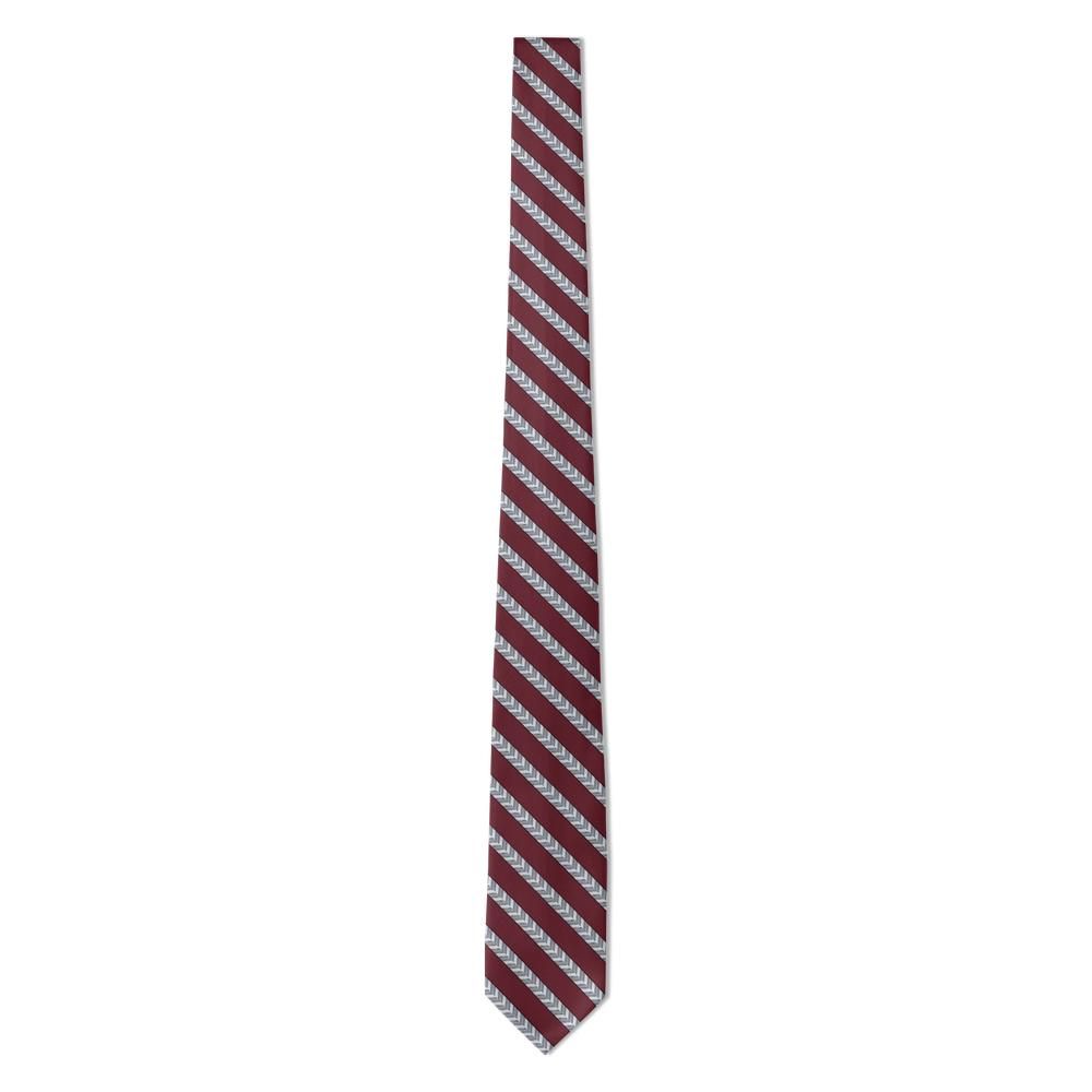 Falkenberg - Burgundy & Silver Braid Stripe Tie – Officers' Mess