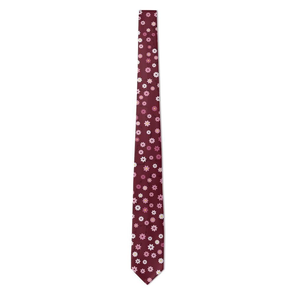 Zamoyski - Burgundy & Rose Daisy Jacquard Tie – Krakow Evening