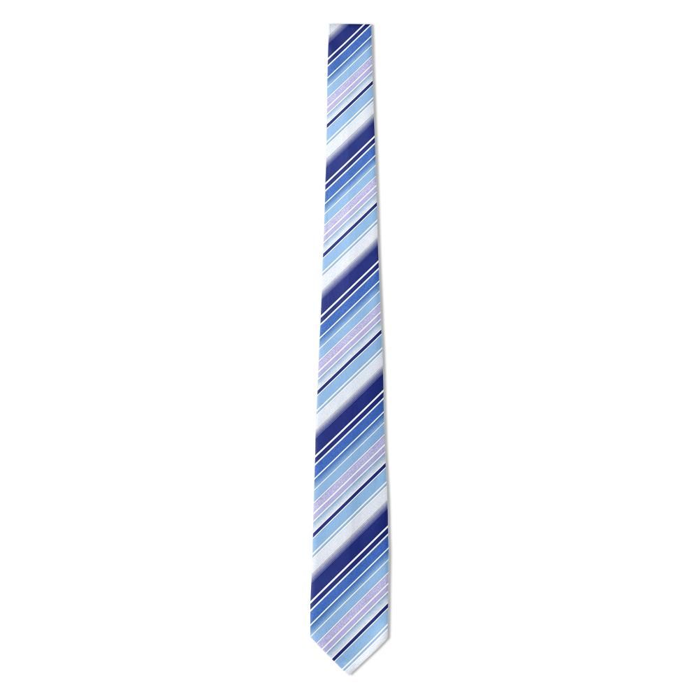 Kinsky - Navy, Sky & Lavender Satin Stripe Tie – Riviera Morning