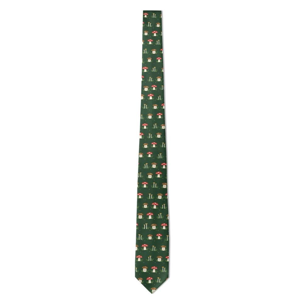 Hvitfeldt - Green & Red Mushroom Tie – Forest Forager Charm