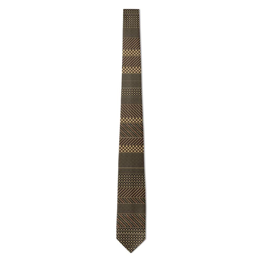 Seefeld - Black & Gold Kuba Cloth Tie – Royal Kasai